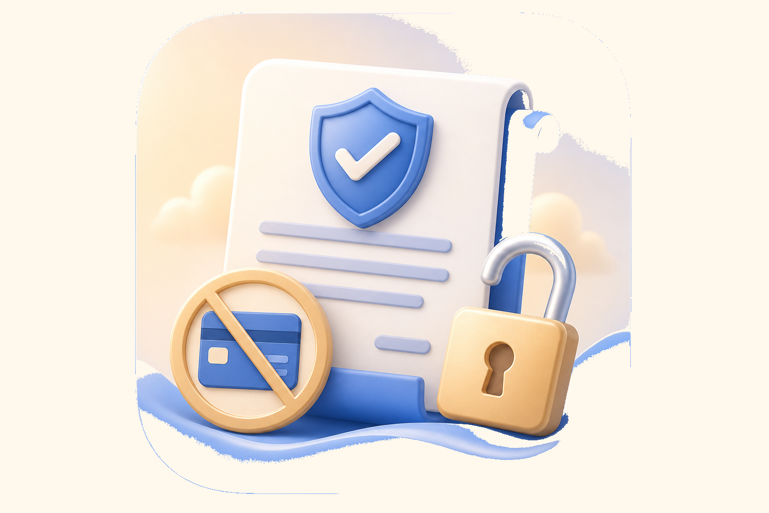 AI绘制：保费豁免图标